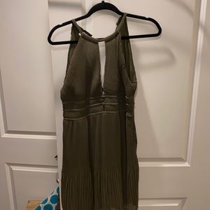 Pleated, peek-a-boo dress